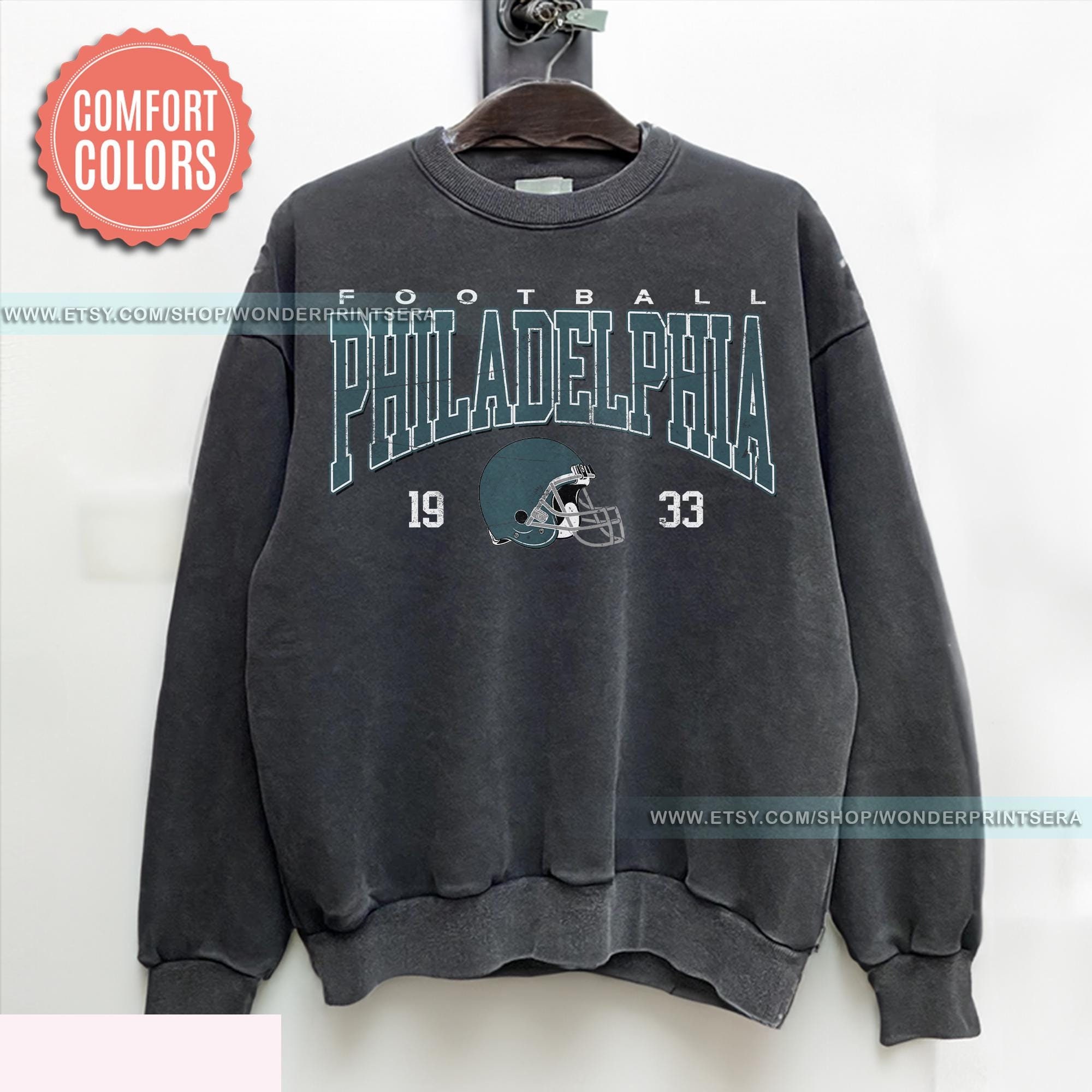 Philadelphia Football Vintage Style Comfort Colors Sweatshirt 