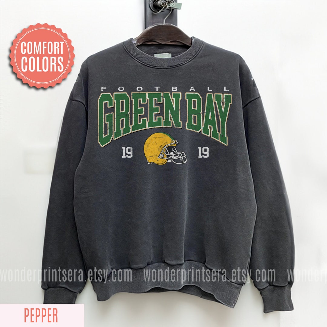 Green Bay Football Vintage Style Comfort Colors Sweatshirt, Retro Green ...