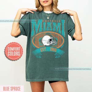 Miami Football Vintage Style Comfort Colors T-Shirt, Retro Miami Football Crewneck, Miami Football TShirt,Miami Football Gift FAR20 image 6