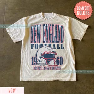 New England Football Vintage Style Comfort Colors T-Shirt,The Pats T-Shirt,Vintage New England Fan Gift Crewneck,Patriots T-Shirt FSM2 image 1