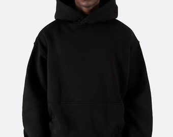 Urban herenhoodie met normale pasvorm in zwarte premium hoodie
