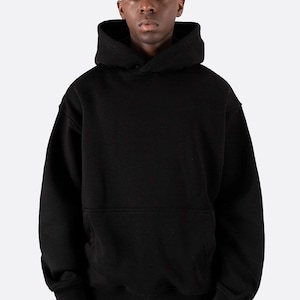 Urban Men's Regular Fit Hoodie in Black Premium Hoodie image 1