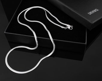 3mm Snake Italian Stainless Steel Chain Necklace For Men And Women