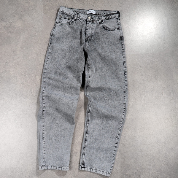 Pantalon en jean baggy urbain pour hommes en gris