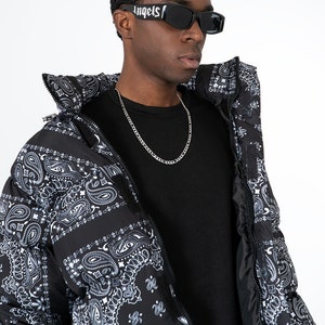 Paisley Men's Puffer Coat Jacket