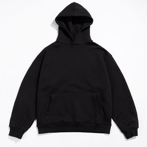 Urban Men's Regular Fit Hoodie in Black Premium Hoodie image 2