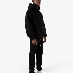 Urban Men's Regular Fit Hoodie in Black Premium Hoodie image 7