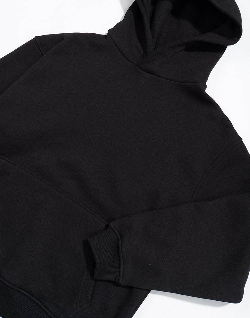 Urban Men's Regular Fit Hoodie in Black Premium Hoodie image 3