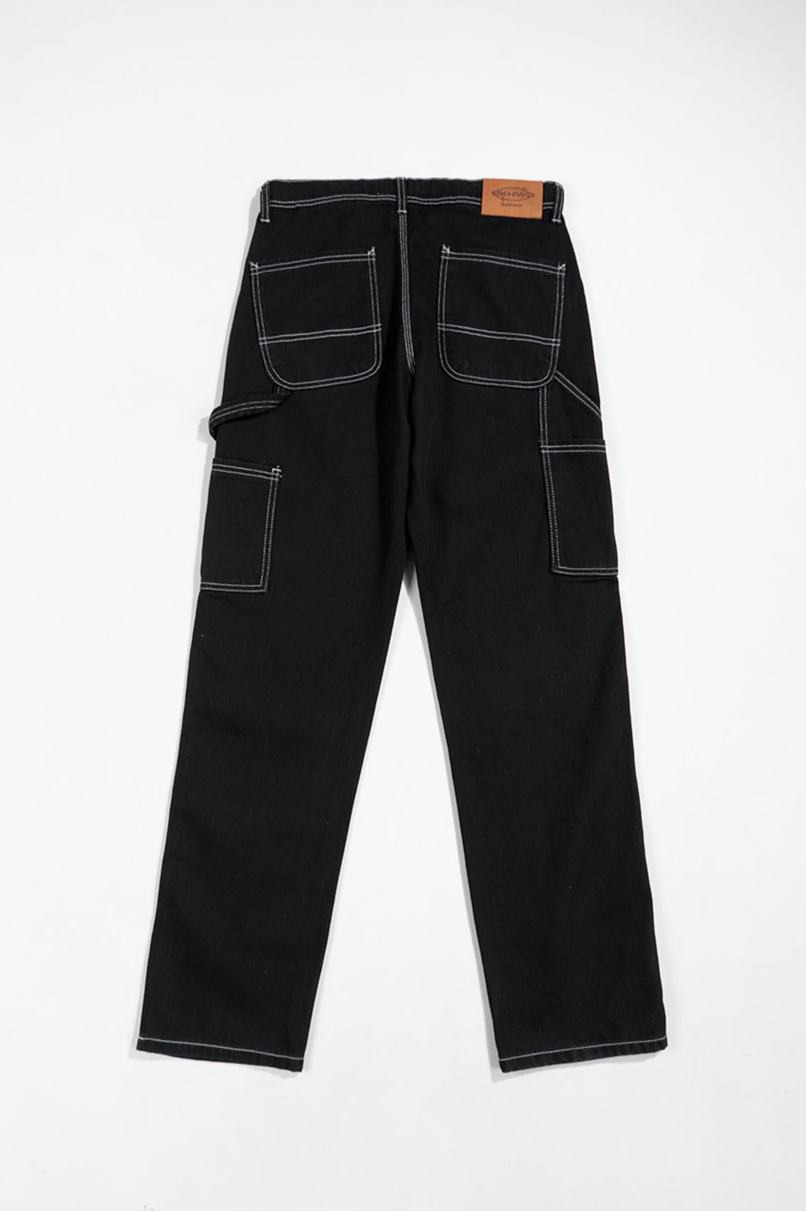Wide Leg Urban Men's Baggy Carpenter Denim Jeans in Black Etsy
