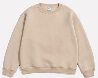 Sweat-shirt oversize Urban pour hommes en beige