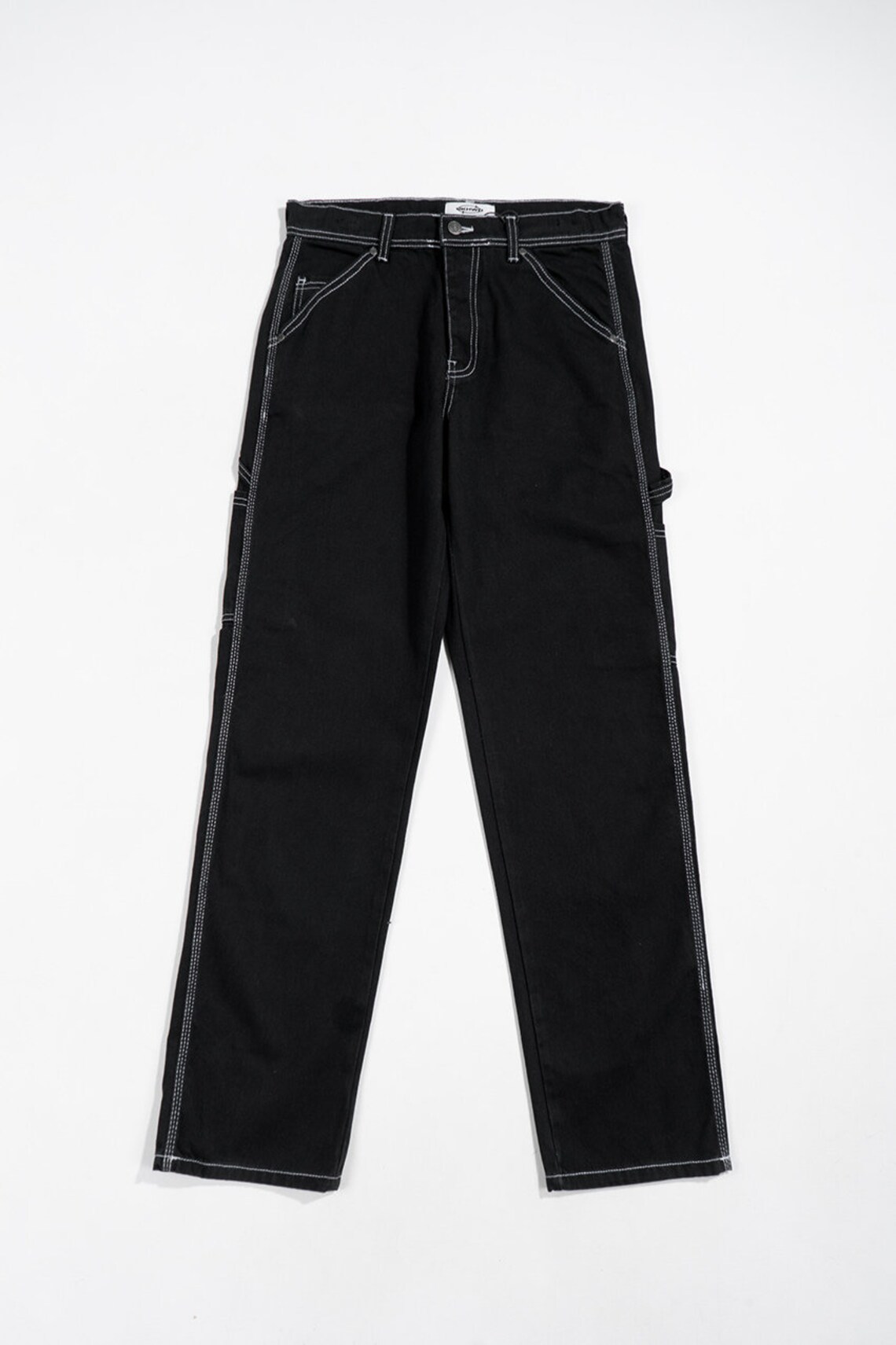 Wide Leg Urban Men's Baggy Carpenter Denim Jeans in Black Etsy