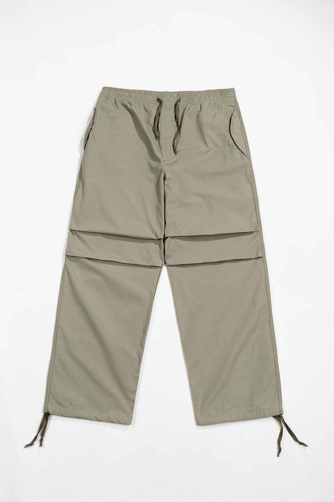 Streetwear Parachute Men's Parachute Pants in Green Etsy