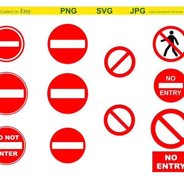 No Entry Download. Fully scaleable. Crafts, Cricut, Cutouts, Glowforge. printing and cutting. JPG, SVG & PNG included.