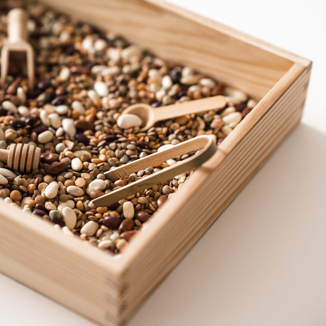 Sensory Wooden Tools Kit Sensory Play Wooden Scoops Etsy