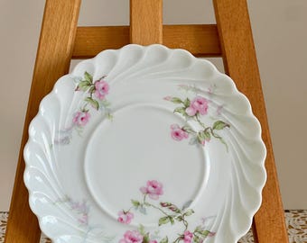 Vintage Limoges Haviland Form Torse Sylvie Saucers Moss Rose