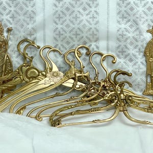 Vintage Clothes Hanger Brass Bridal Wedding Antique Coat Hanger Wedding Dress Hanger