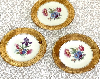 Vintage 3 piece porcelain collector's plate from Bavaria DRW
