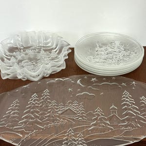 Vintage crystal tray serving plate cake plate butter dish Walther Glas West Germany