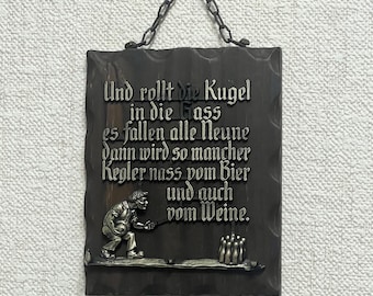 Retro saying blackboard wooden board mural with cone saying