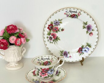 Vintage Royal Albert Teacup Coffee Cup/Saucer/Plate Porcelain Birthday Gift