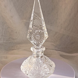 Vintage Mid Century perfume bottle lead crystal perfume bottle crystal crystal glass