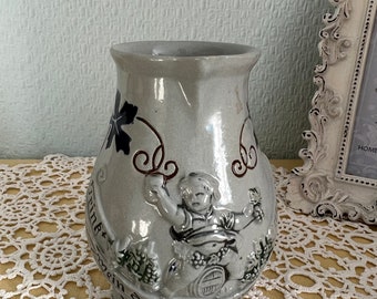 Vintage Relief Jug Wine Jug Stoneware Gift