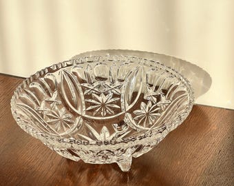Vintage lead crystal bowl crystal glass