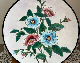 Vintage Ceramar Spanish Plate Wall Plate Ceramic Hand Painted Floral