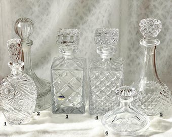 Vintage lead crystal carafe bottle carafe decanter Nachtmann Buder Cristal d’Arques France antique collectible crystal