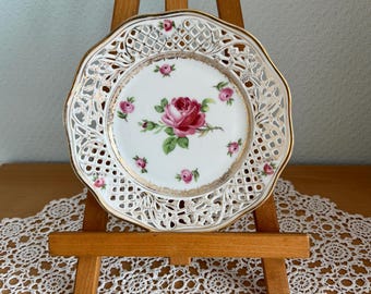 Vintage collector's plate porcelain Carl Schumann Arzberg Bavaria breakthrough bowl
