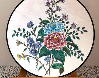Vintage Ceramar Spanish Plate Wall Plate Ceramic Hand Painted Floral