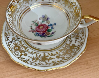 Winterling Porcelain Collector's Cup Tea Set Flower Decor Mid Century Röslau