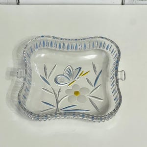 Murano crystal glass bowl glass art retro bowl glass vase original Walther Glas Mid Century