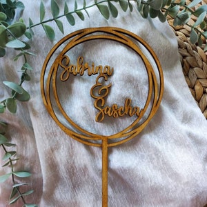 Cake topper cake decoration wedding, personalized with name, cake decoration, wedding cake, in desired size and desired color, wedding