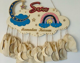 Personalized XXL 3D Ramadan Calendar with your desired text and colors, Ramadan calendar for children, Ramadan, Eid Mubarak