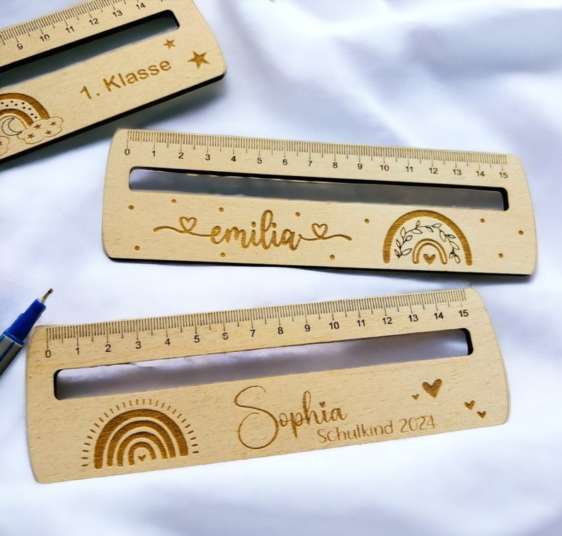 Personalized Reading Aid, Ruler for Children With Rainbow, School Child ...