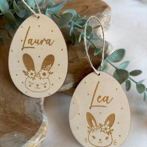 Personalized Easter decoration, wooden Easter decoration, personalized Easter pendant, children&#39;s Easter basket, small Easter gifts, engraved Easter egg