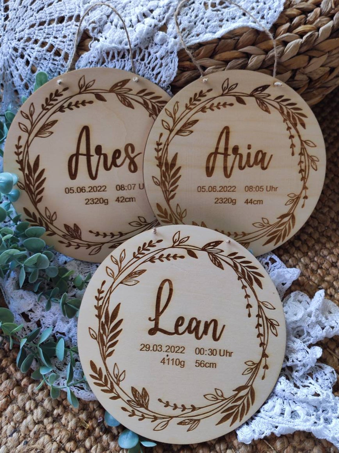 Personalized Name Tag, Door Sign, Wooden Sign Children Baby, Gift Birth