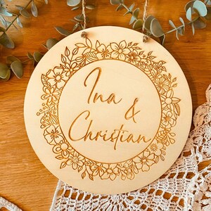 Personalized sign with name, desired text, wedding gift, wooden wedding sign, wedding gift, birthday move-in, home sweet home