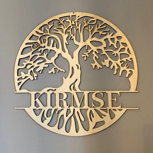 Personalized Family Tree Tree of Life Family Tree Mural Picture Entrance Sign Wall Decor Door Sign Wall Art Wood Wood Picture
