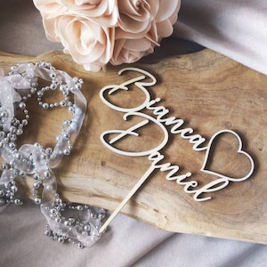 Caketopper Cake Topper Cake decoration wedding, personalized with name, cake decoration, wedding cake, in desired size and color, wedding