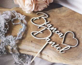 Caketopper Cake Topper Cake decoration wedding, personalized with name, cake decoration, wedding cake, in desired size and color, wedding