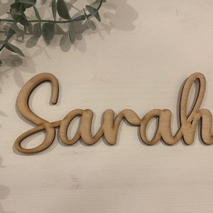 il tuo nome in legno, decorazione da parete, 3D, monogramma, regalo, compleanno, decorazione, murale, in naturale o nero