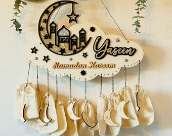 Ramadan calendar XXL 3D personalized with your desired text and colors, Ramadan calendar, for children, Ramadan, Eid Mubarak