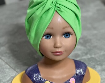 Turban Hijab grün, Handmade - neu ungetragen, Chemo Mütze Gr. 52