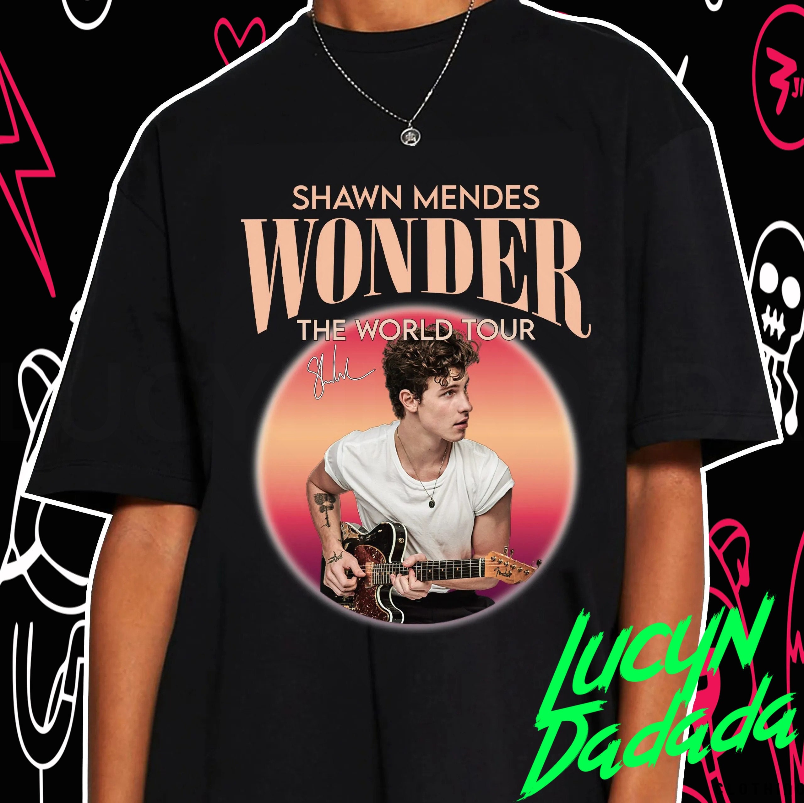 Shawn Mendes Wonder the Word Tour 2022 Vintage Retro 90s - Etsy