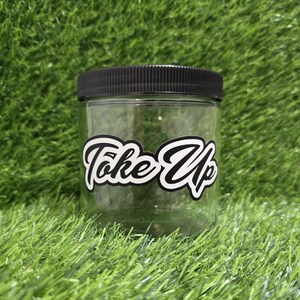 TOKE UP 16 oz Glass Stash Jar - &quot;The Re-Up Jar&quot;