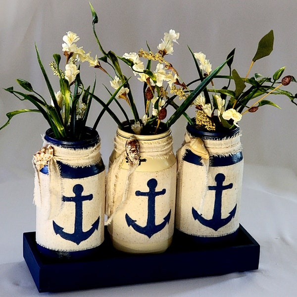 Nautical Mason Jar Etsy