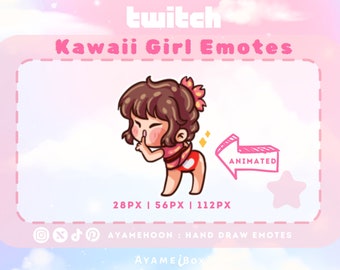 Animated emote kawaii girl | Dango chan dancing | Discord - Youtube - Twitch (Digital download)