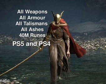 Elden Ring - All Weapons, Talismans, Armour, Ashes of War & 40M Runes - PS4/PS5